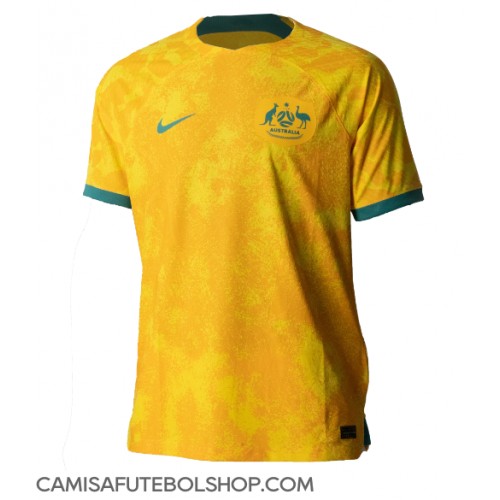 Camisa de time de futebol Austrália Replicas 1º Equipamento Mundo 2022 Manga Curta